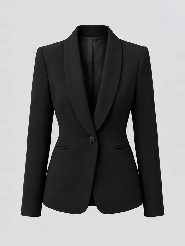 Anzugblazer Frieda in Schwarz, Vorderansicht